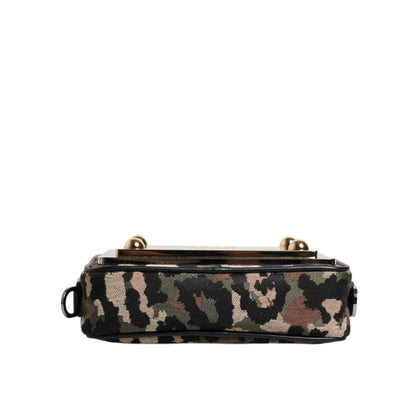 Dolce & Gabbana Multicolor Leopard Jacquard DG Logo Crossbody Bag