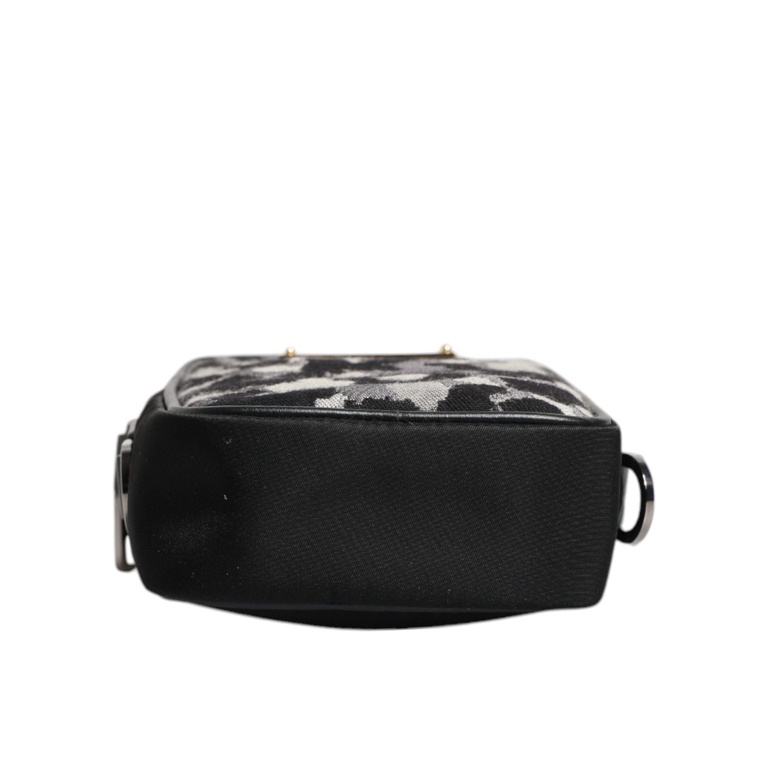 Dolce & Gabbana Multicolor Camouflage Jacquard Logo Plaque Crossbody Bag