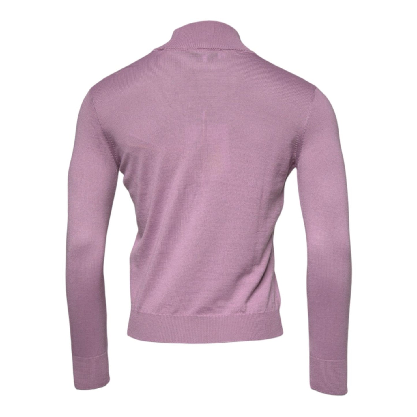 MSGM Purple Wool Knit Turtle Neck Long Sleeve Pullover Sweater