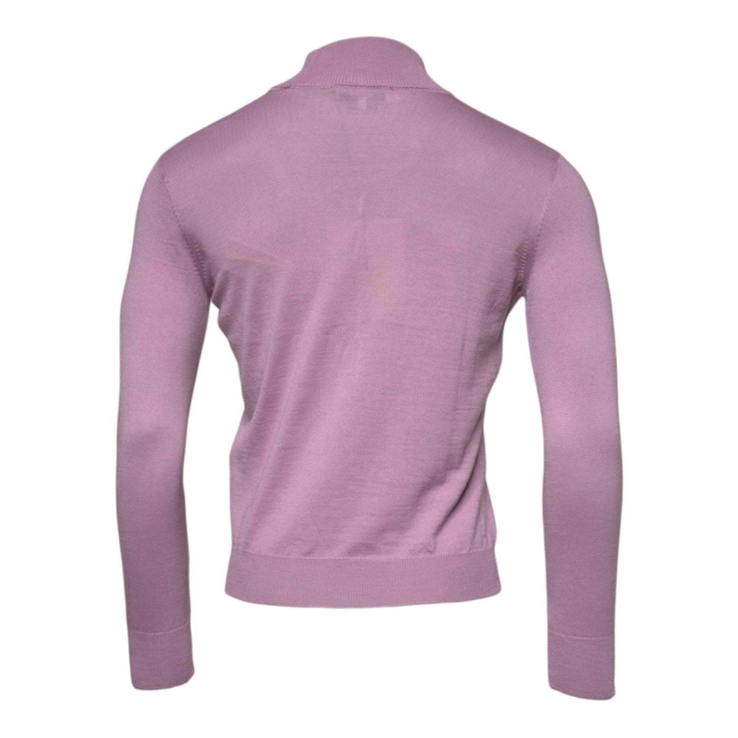 MSGM Purple Wool Knit Turtle Neck Long Sleeve Pullover Sweater