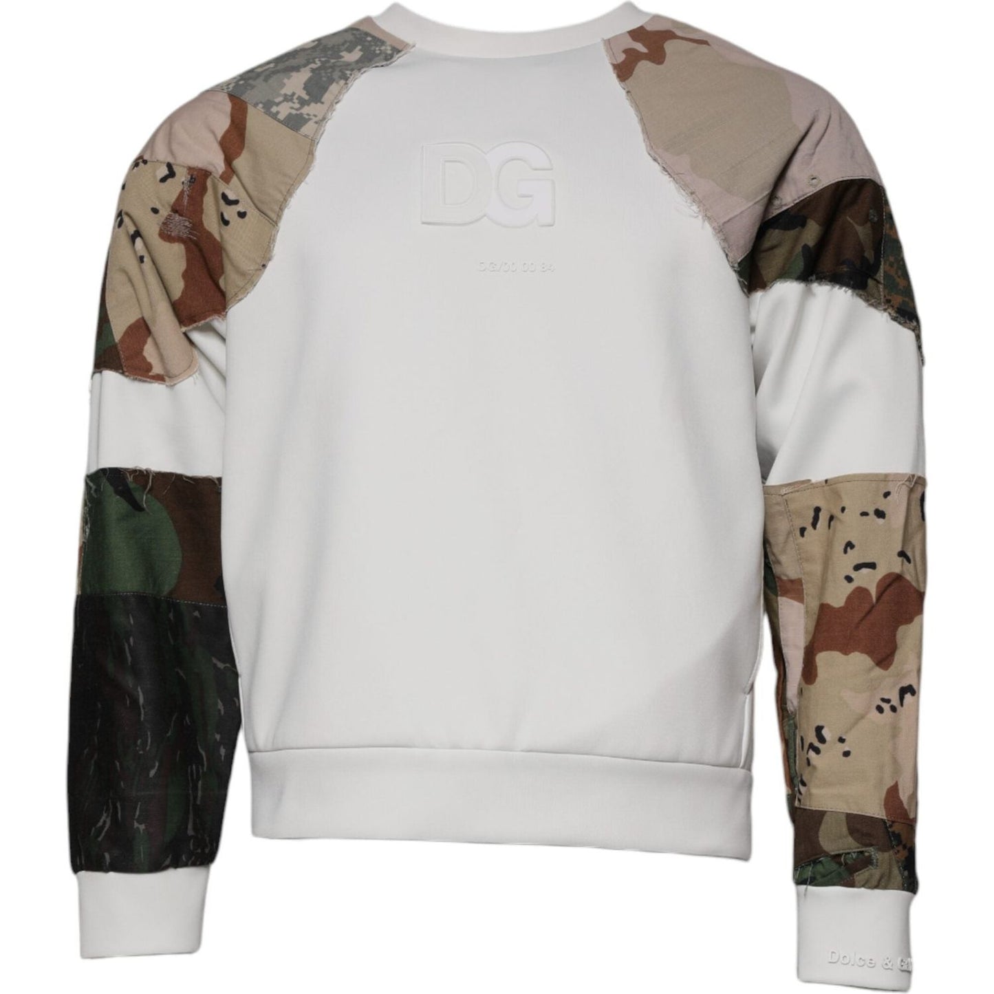 Dolce & Gabbana Multicolor Patchwork Cotton Crew Neck Sweater