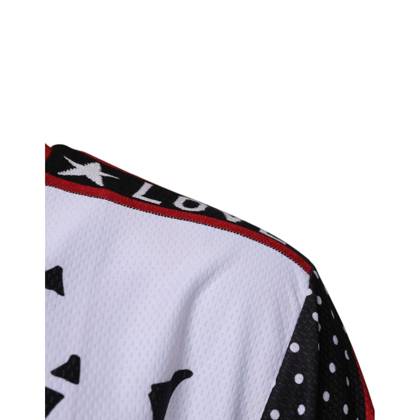 Dolce & Gabbana Multicolor King Panda Print Zipper Collar T-shirt