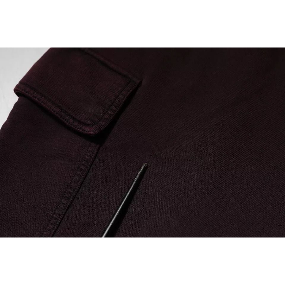 Dolce & Gabbana Dark Violet Cotton Cargo Jogger Pants