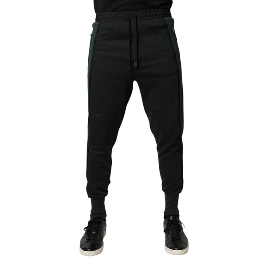 Dolce & Gabbana Black Cotton Blend Jogger Sweatpants Pants
