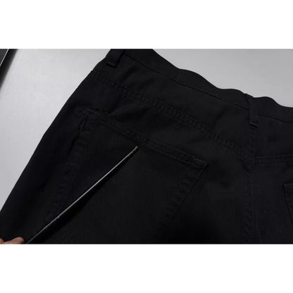 Dolce & Gabbana Dark Blue Cotton Stretch Loose Men Denim Jeans