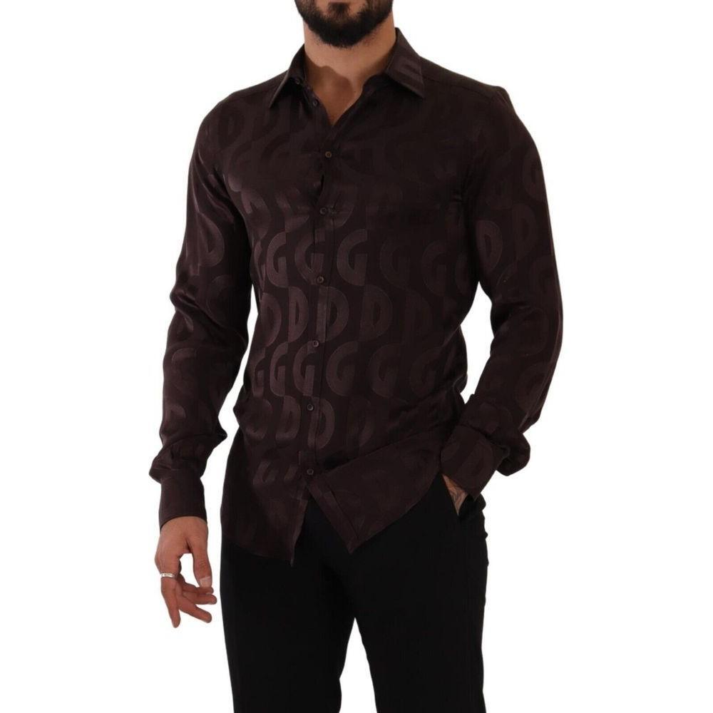 Dolce & Gabbana Bordeaux Silk Shirt DO-1024-40