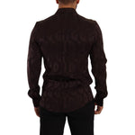Dolce & Gabbana Bordeaux Silk Shirt DO-1024-40