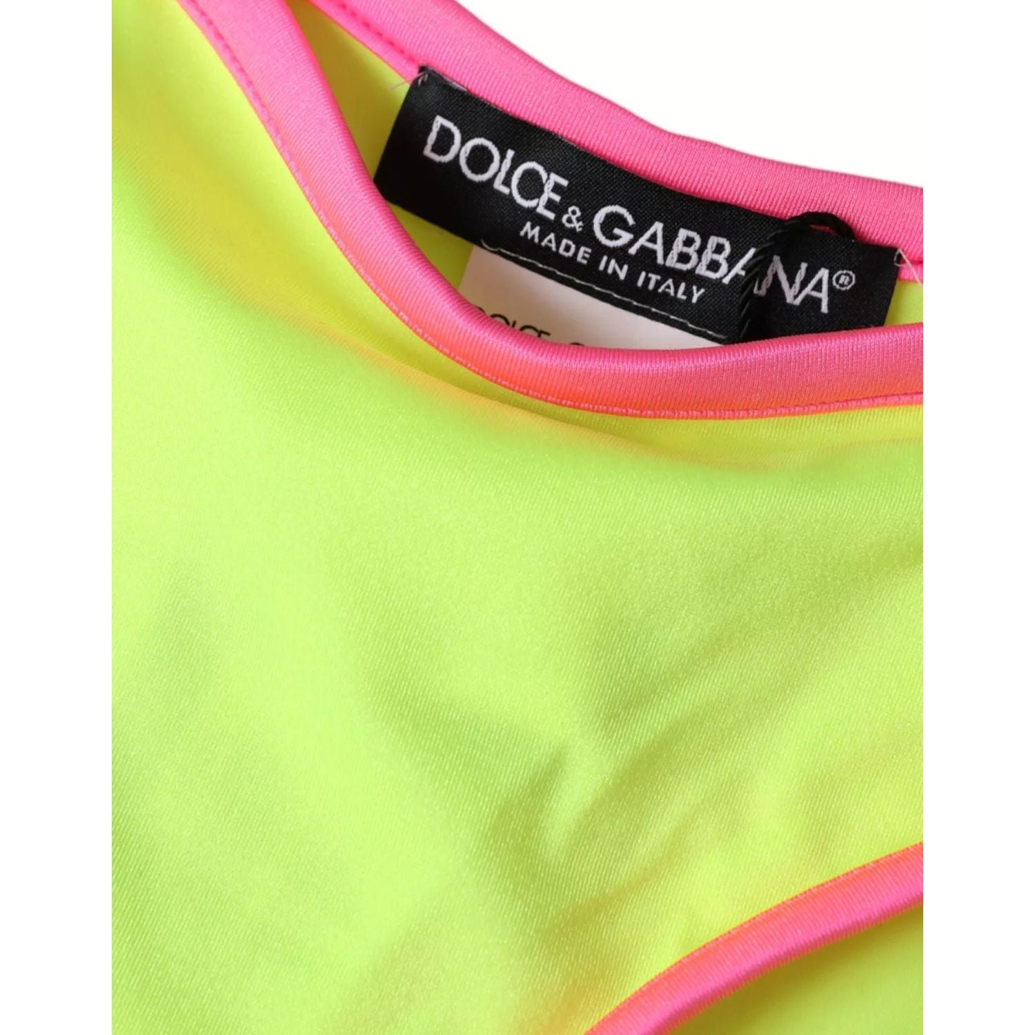 Dolce & Gabbana Yellow Pink Nylon Swimwear Bottom Beachwear Bikini