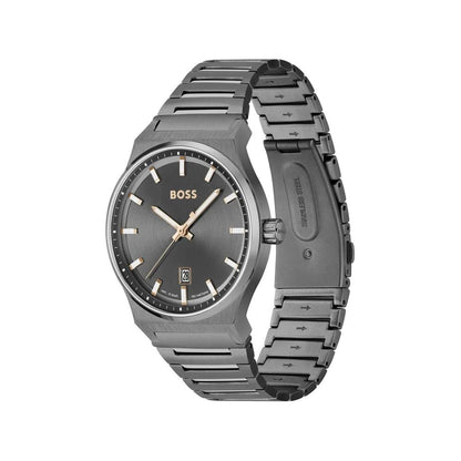 Hugo Boss Gray Stainless Steel Dress Watch