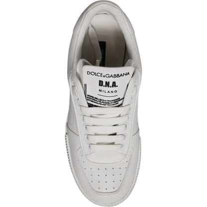 Dolce & Gabbana White Miami Leather Low Top Sneakers Shoes
