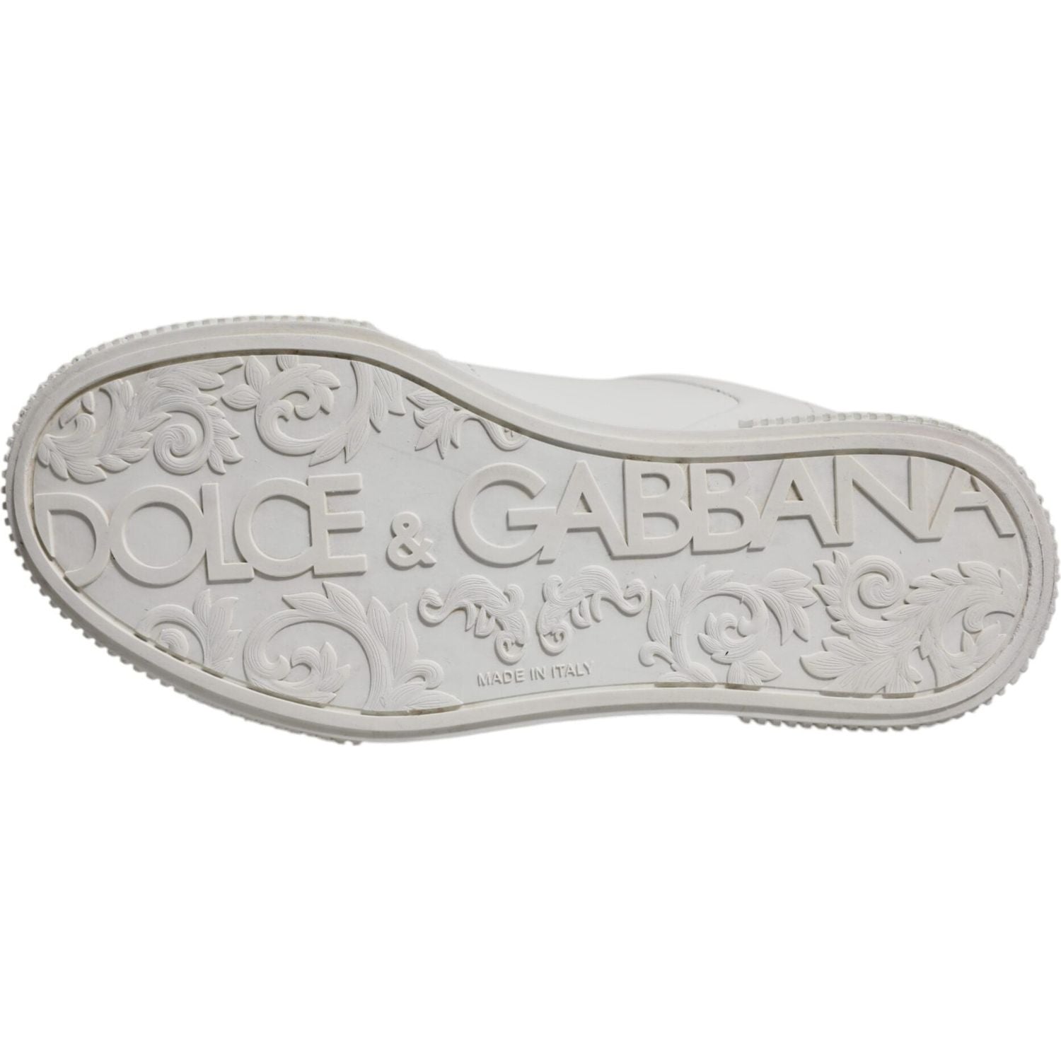Dolce & Gabbana White Miami Leather Low Top Sneakers Shoes