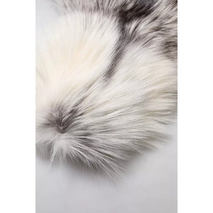 Dolce & Gabbana White Fox Fur Neck Wrap Warmer Winter Scarf