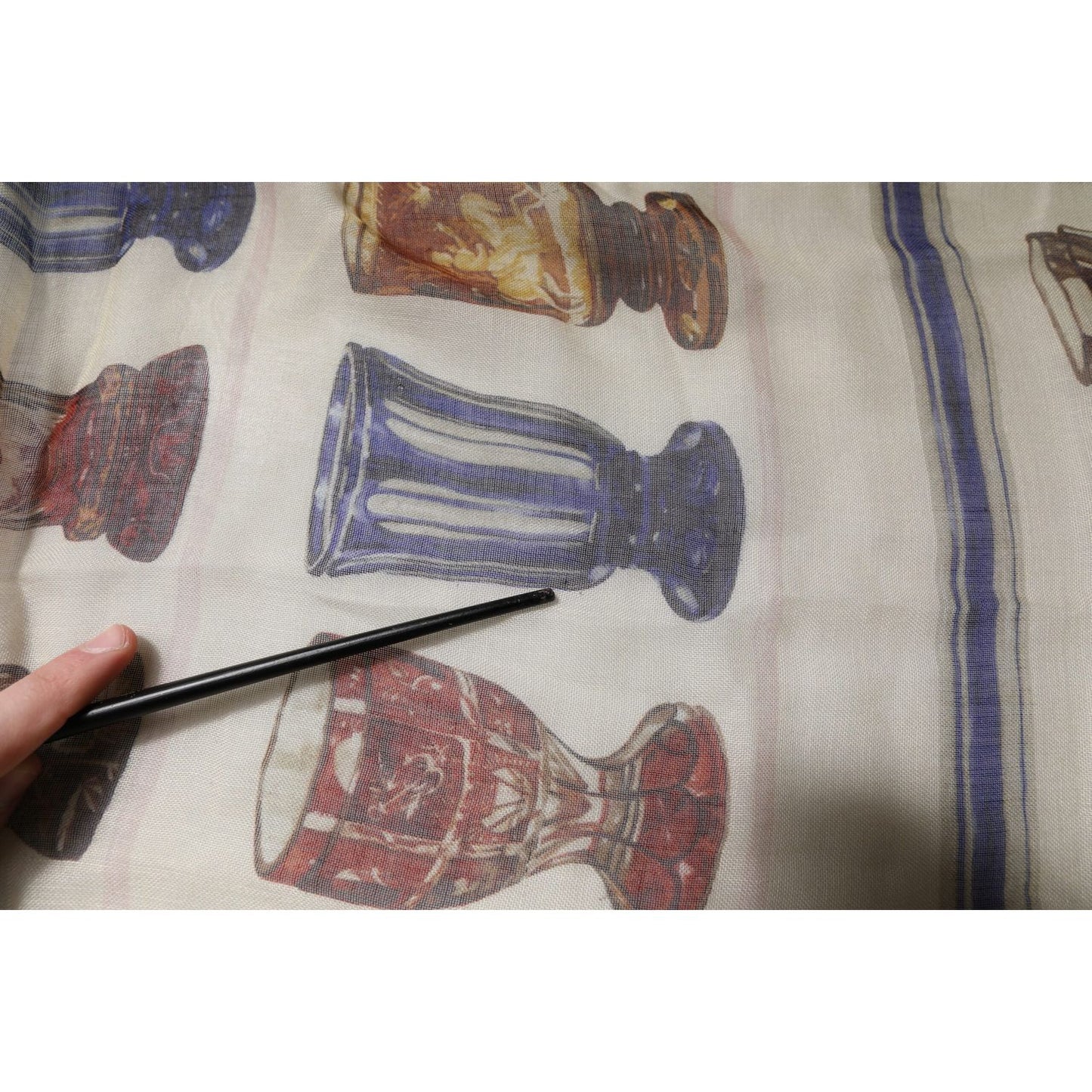 Dolce & Gabbana Multicolor Glass Cashmere Foulard Scarf