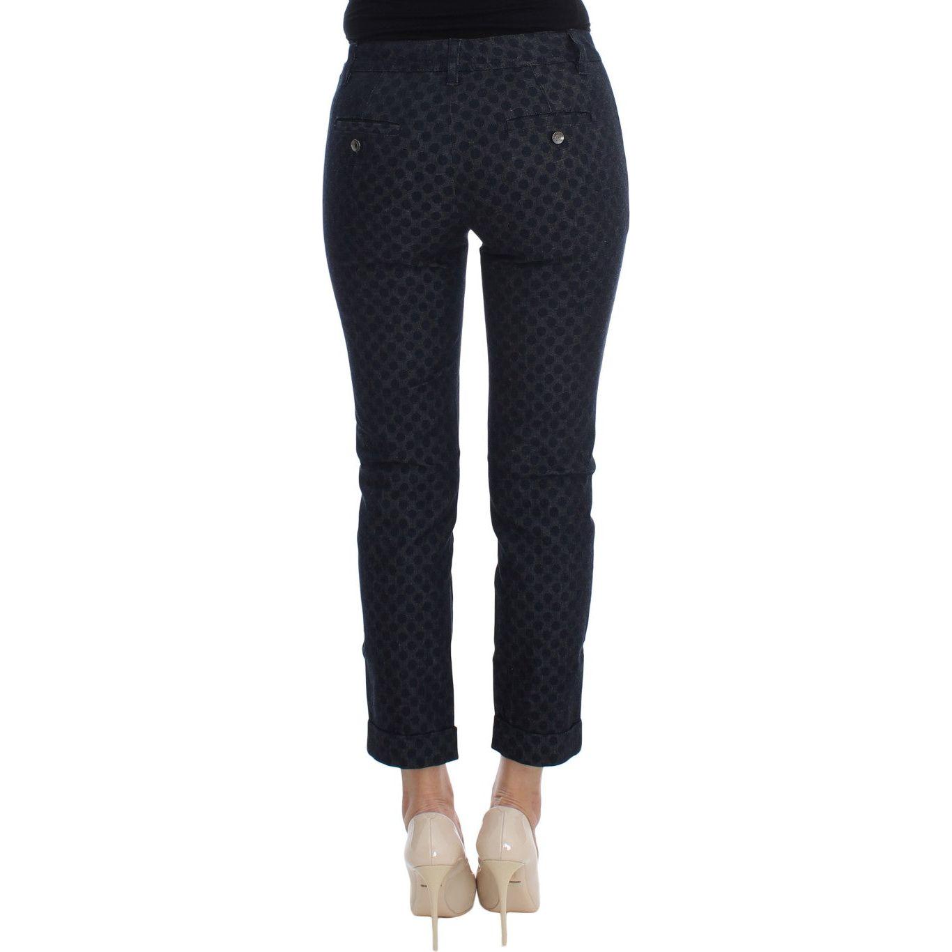 Dolce & Gabbana Polka Dotted Slim Capris Jeans 1% Elastane,1728,67345645728,Blue,Clothing,Dolce & Gabbana,IT38|XS,Jeans & Pants - Women - Clothing,Jeans Denim - Clothing,Material: 99% Cotton,New with tags,Slim Fit Jeans - Jeans Denim - Clothing,Women,Wome