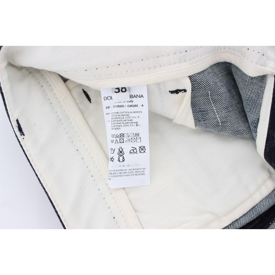 Dolce & Gabbana Polka Dotted Slim Capris Jeans 1% Elastane,1728,67345645728,Blue,Clothing,Dolce & Gabbana,IT38|XS,Jeans & Pants - Women - Clothing,Jeans Denim - Clothing,Material: 99% Cotton,New with tags,Slim Fit Jeans - Jeans Denim - Clothing,Women,Wome