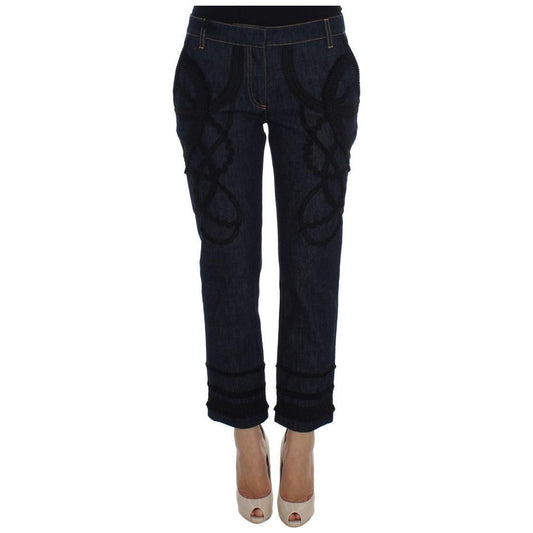 Dolce & Gabbana Blue Denim Cotton CAPRI Torero Jeans 1728,67345645728,Blue,Clothing,Cropped Jeans - Jeans Denim - Clothing,Dolce & Gabbana,IT36 | XS,IT40|S,Jeans & Pants - Women - Clothing,Jeans Denim - Clothing,Material: 100% Cotton,New with tags,Women,W