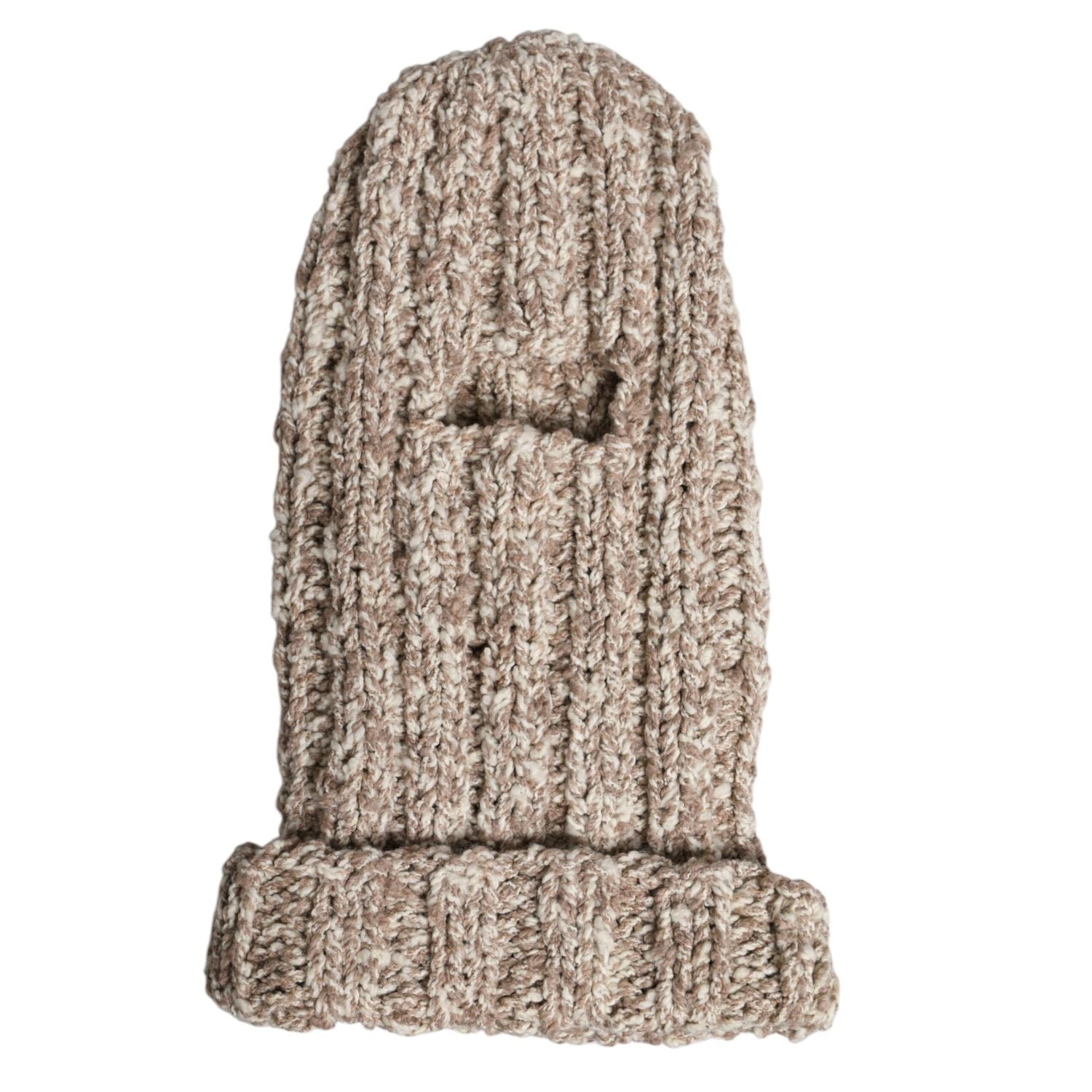 Dolce & Gabbana Beige Wool Knitted Ski Mask Balaclava Hat