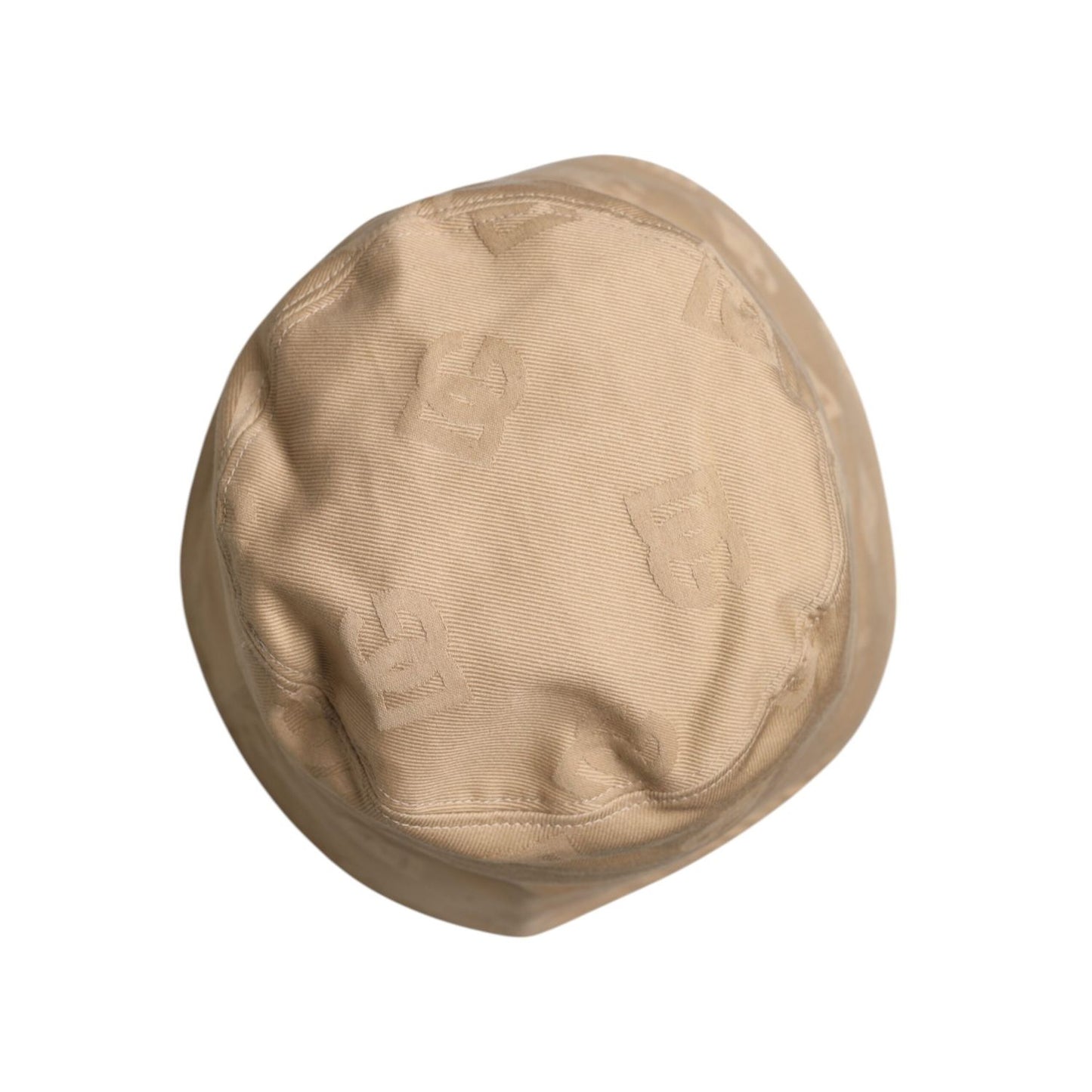 Dolce & Gabbana Beige Logo Monogram Cotton Bucket Cap