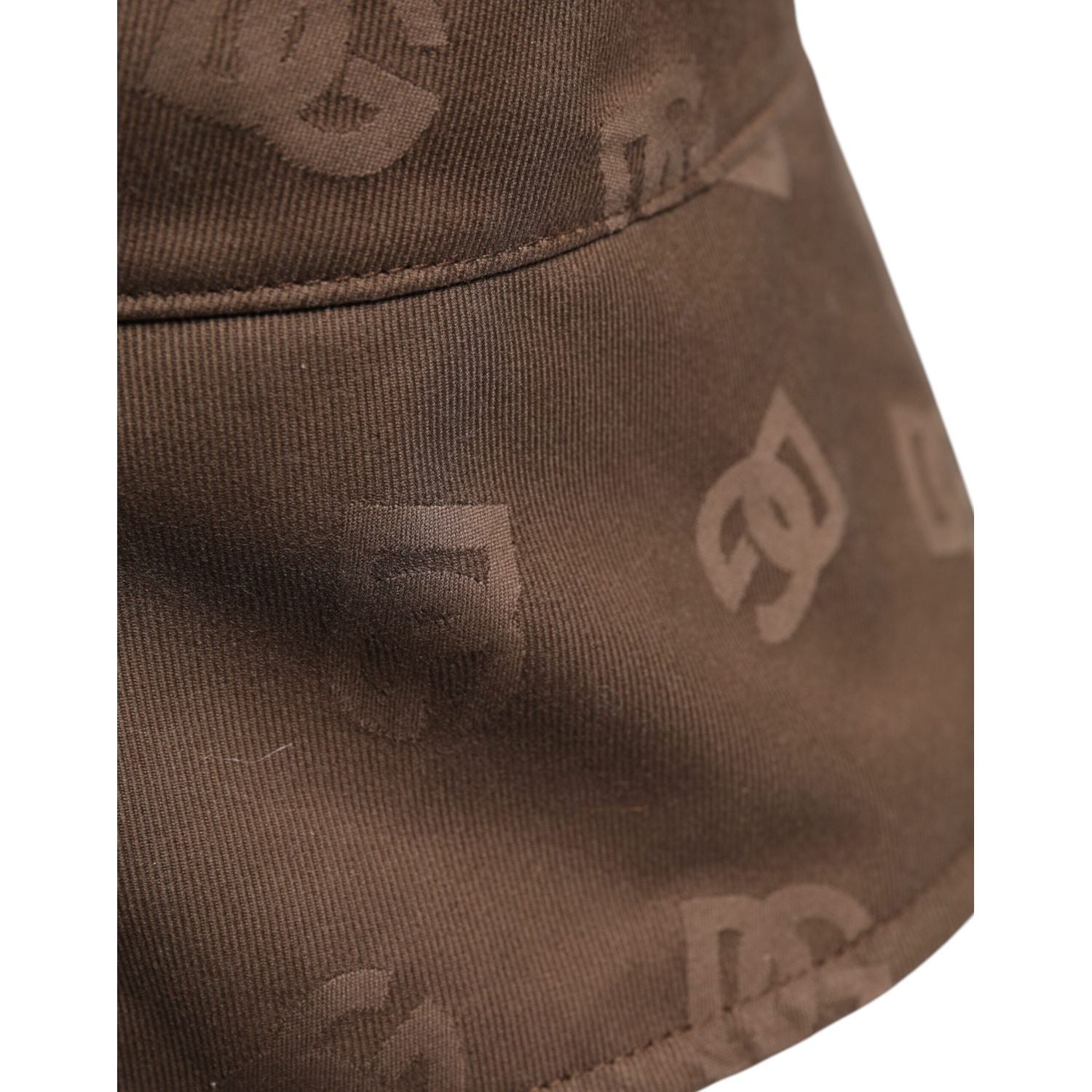Dolce & Gabbana Brown Logo Monogram Cotton Bucket Cap
