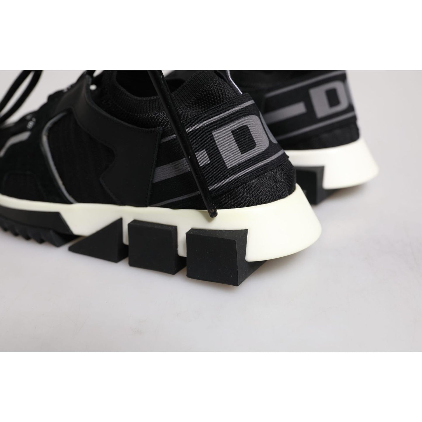 Dolce & Gabbana Black Mesh Sorrento Trekking Sneakers Shoes