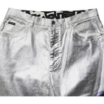 Dolce & Gabbana Metallic Silver Cotton Straight Denim Jeans PAN75214-48