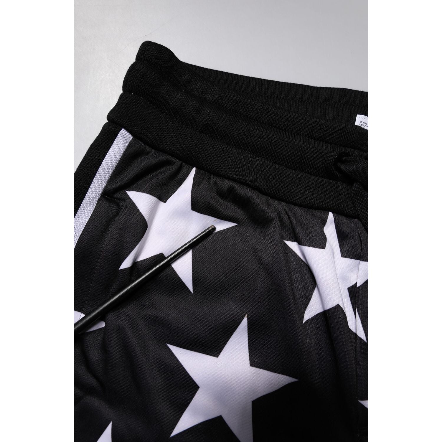 Dolce & Gabbana Black White Stars Jogger Men Sweatpants Pants
