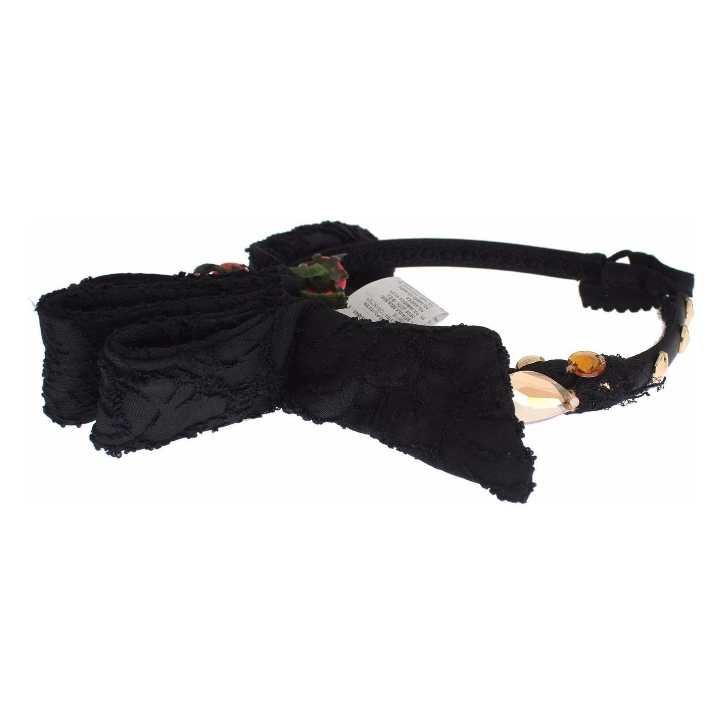 Dolce & Gabbana Diadem Headband Tiara Berry Fruit Crystal Bow Hair Tiara