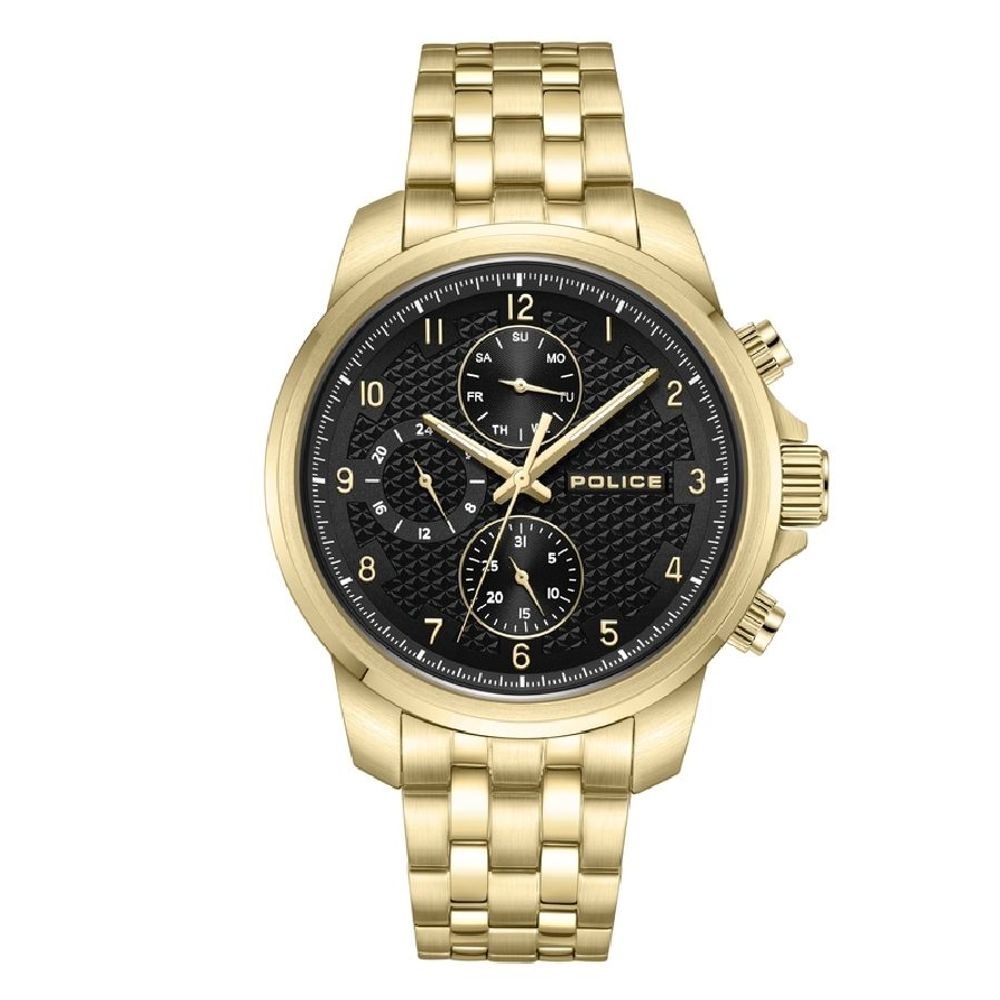 Police Gold Stainless Steel Dress Watch