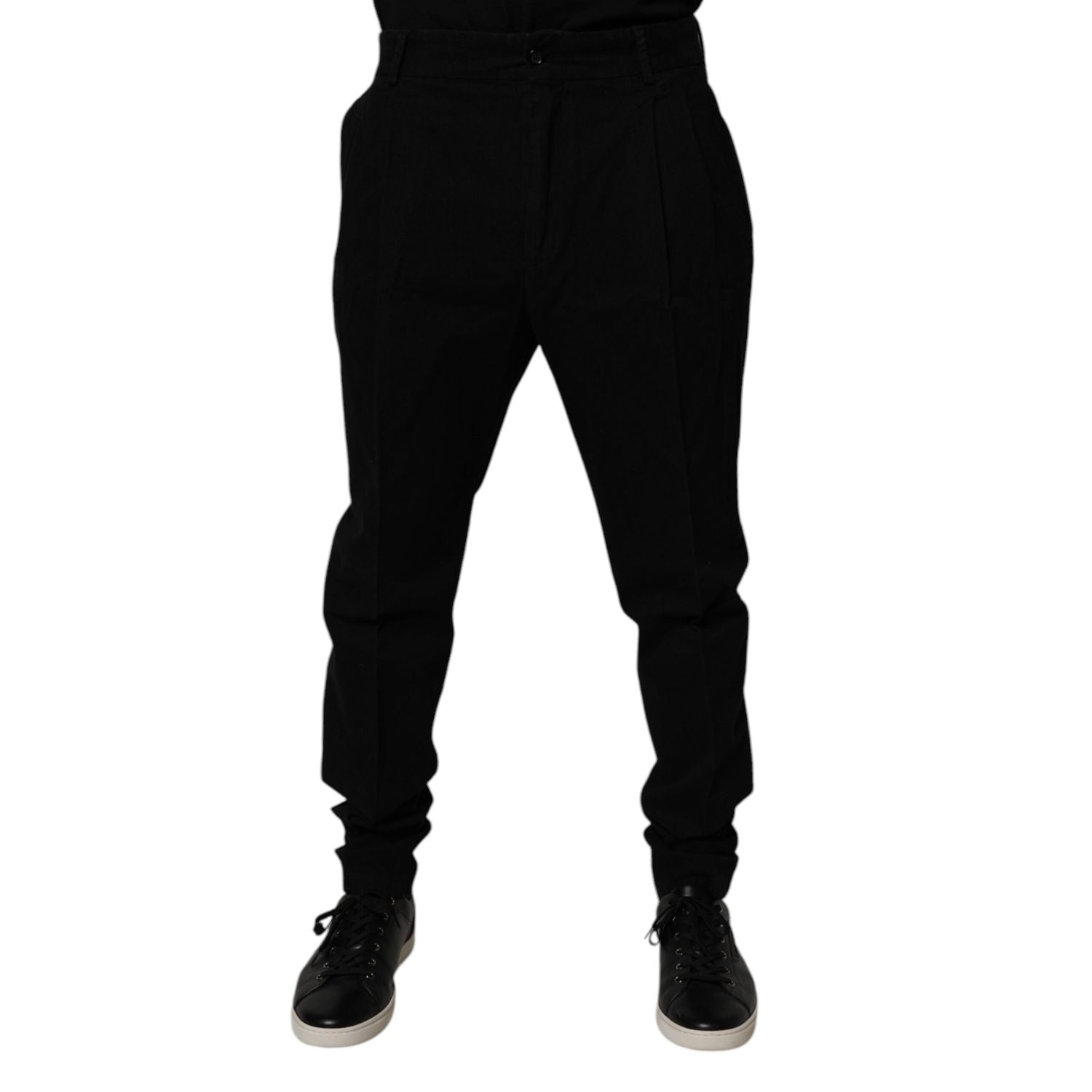 Dolce & Gabbana Black Cotton Stretch Skinny Pants