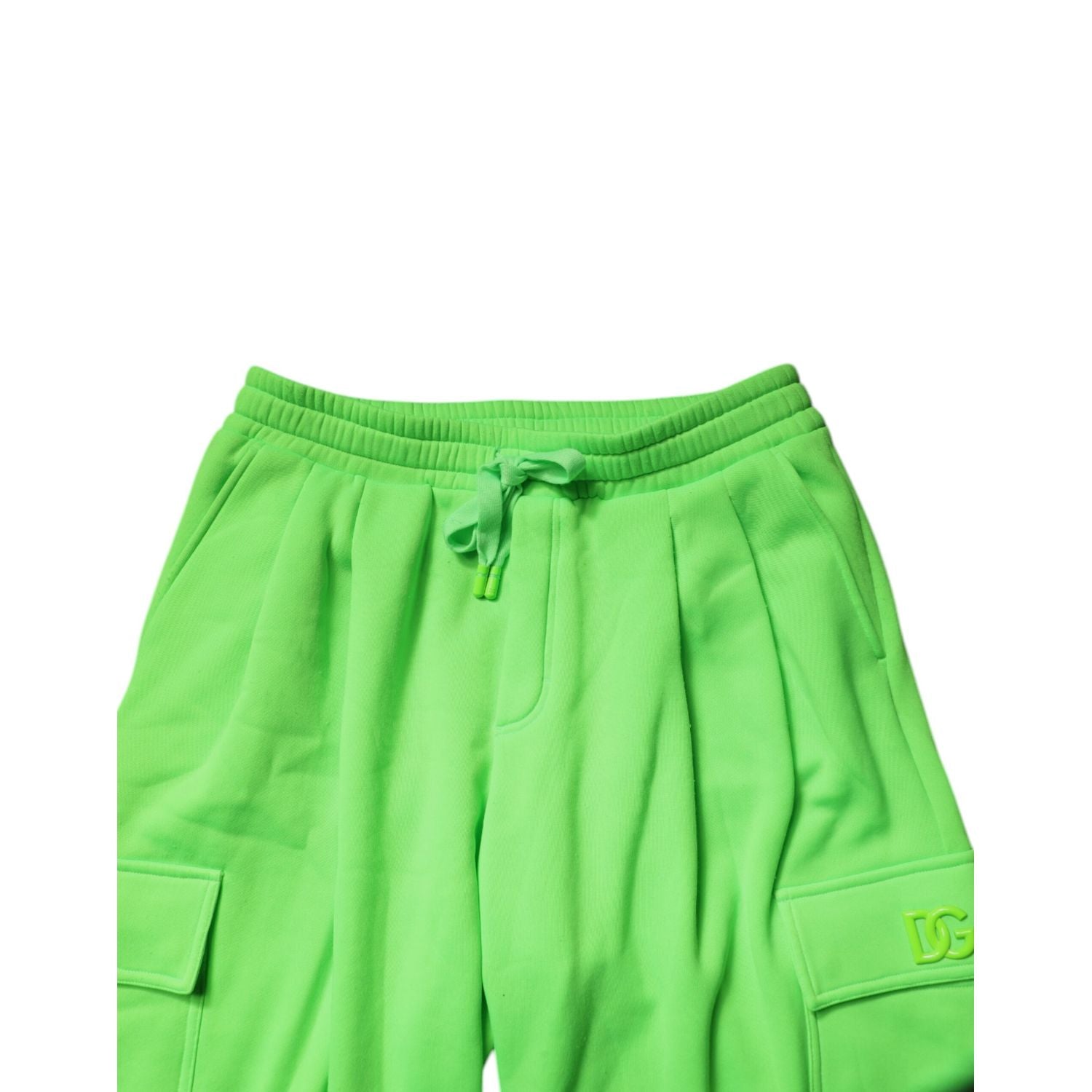 Dolce & Gabbana Neon Green Cargo Jogger Men Sweatpants Pants