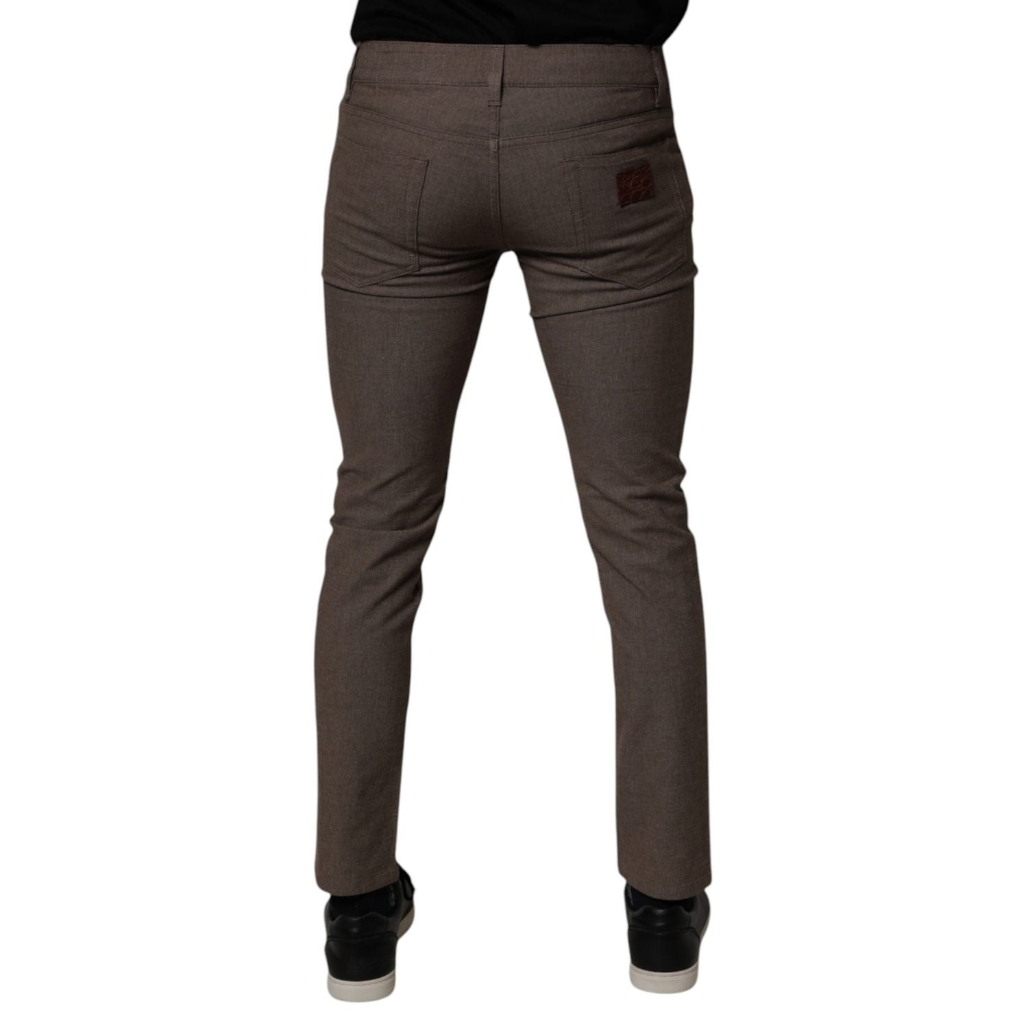 Dolce & Gabbana Brown Cotton Stretch Chino Pants