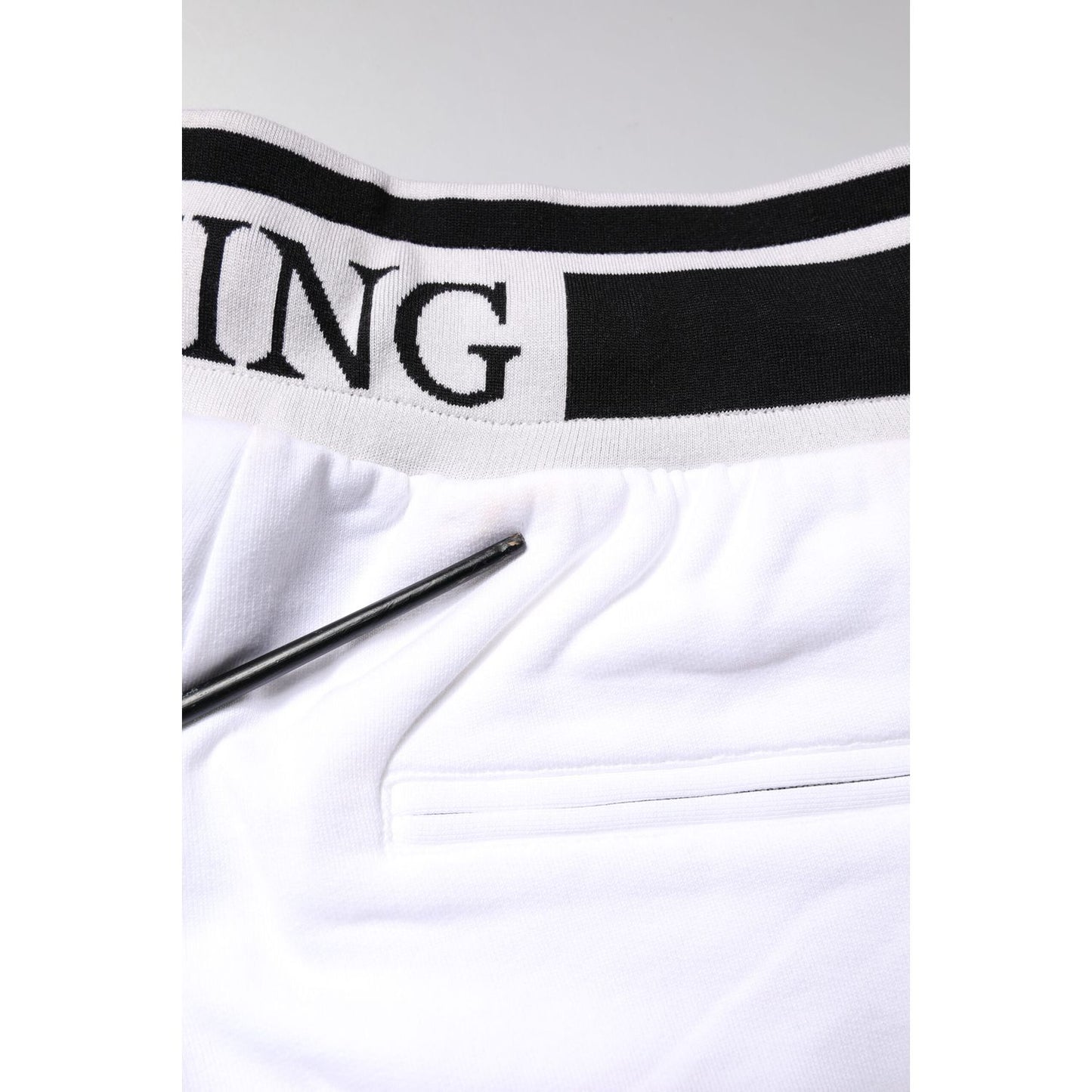 Dolce & Gabbana White King Cotton Bermuda Sweatshorts Shorts