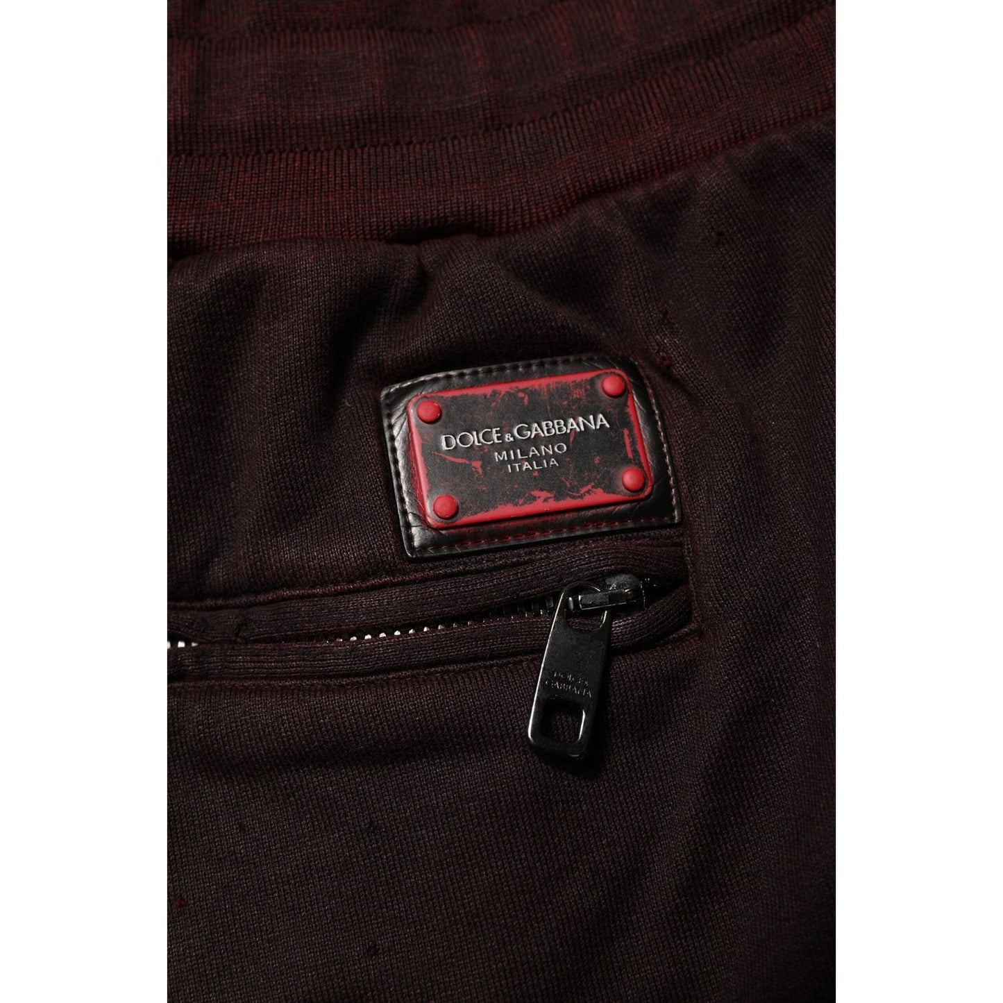 Dolce & Gabbana Bordeaux Cotton Bermuda Sweatshorts Shorts PAN76179-56