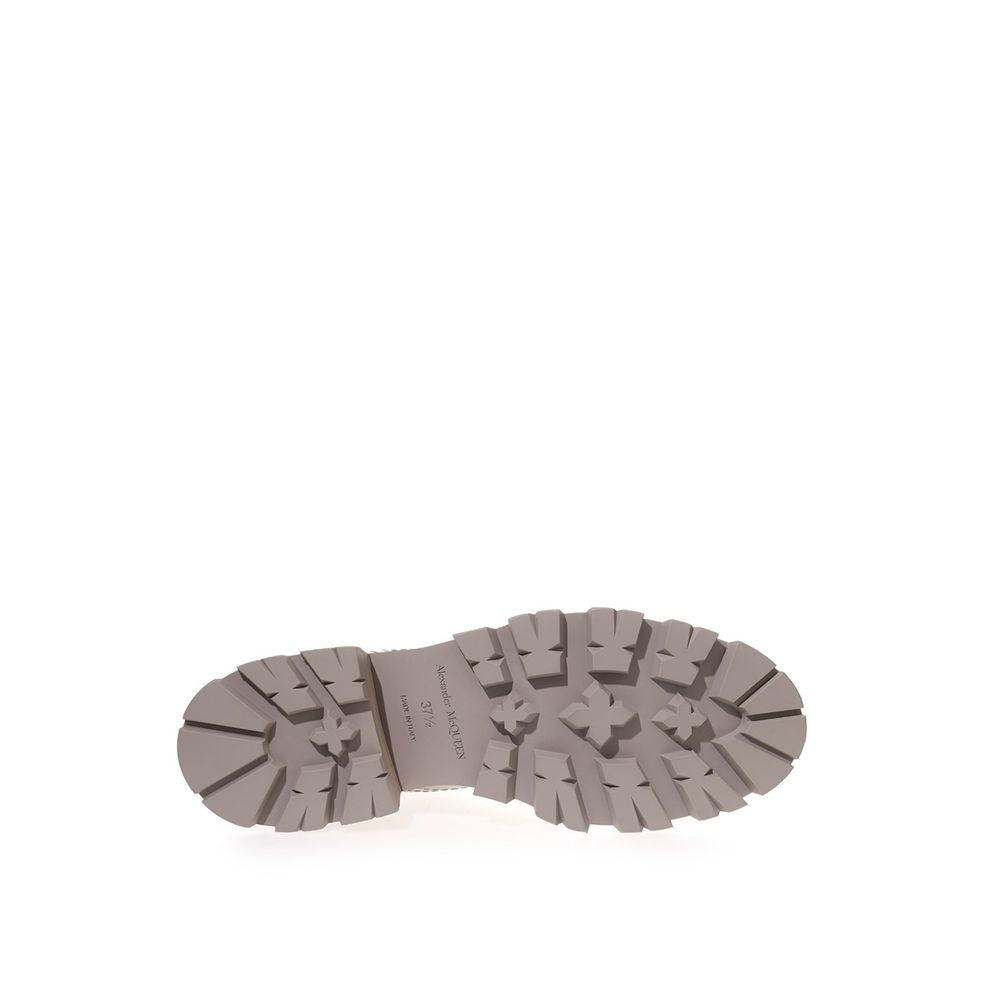 Alexander McQueen Chic Gray Leather Boots for Elegant Steps AL-18966220011147-EU37.5/US7.5