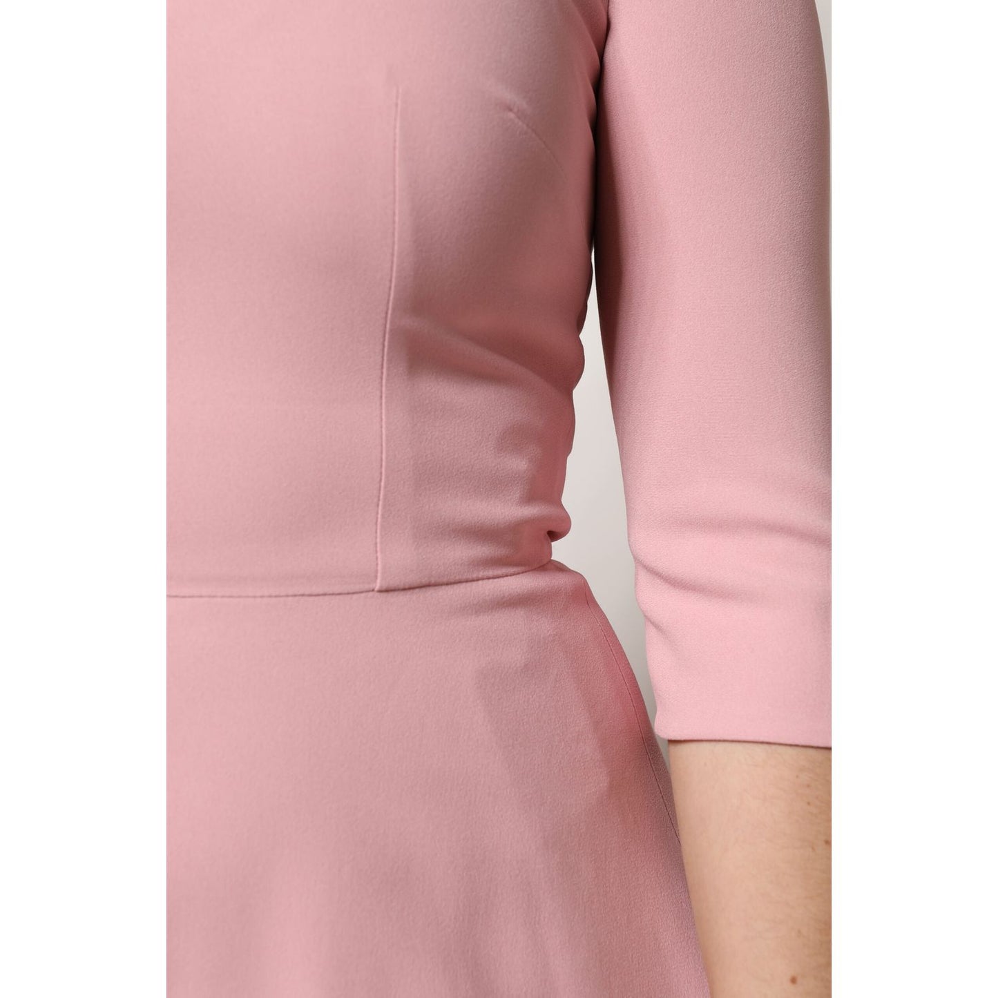 Dolce & Gabbana Pink A-line Flare Viscose 3/4 Sleeves Dress