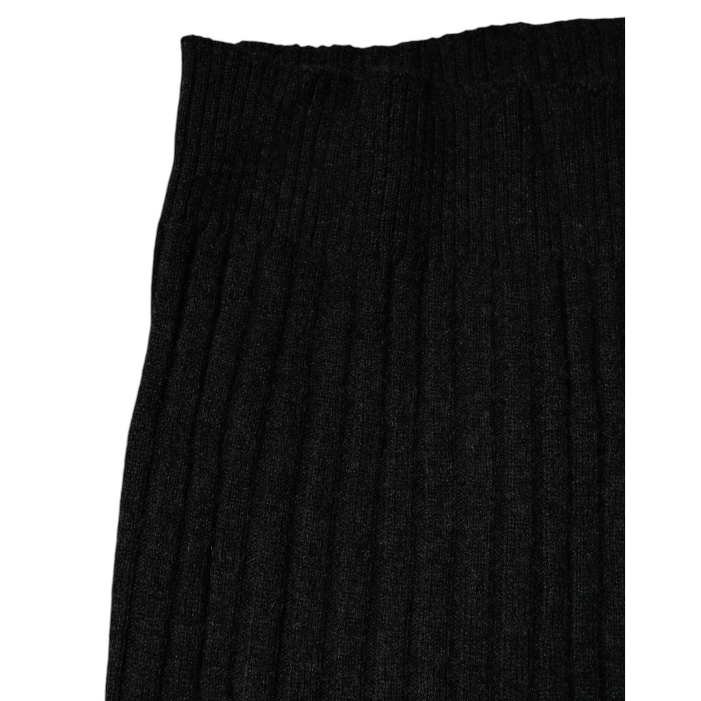 Dolce & Gabbana Black Cashmere Knitted Neck Warmer Foulard Scarf