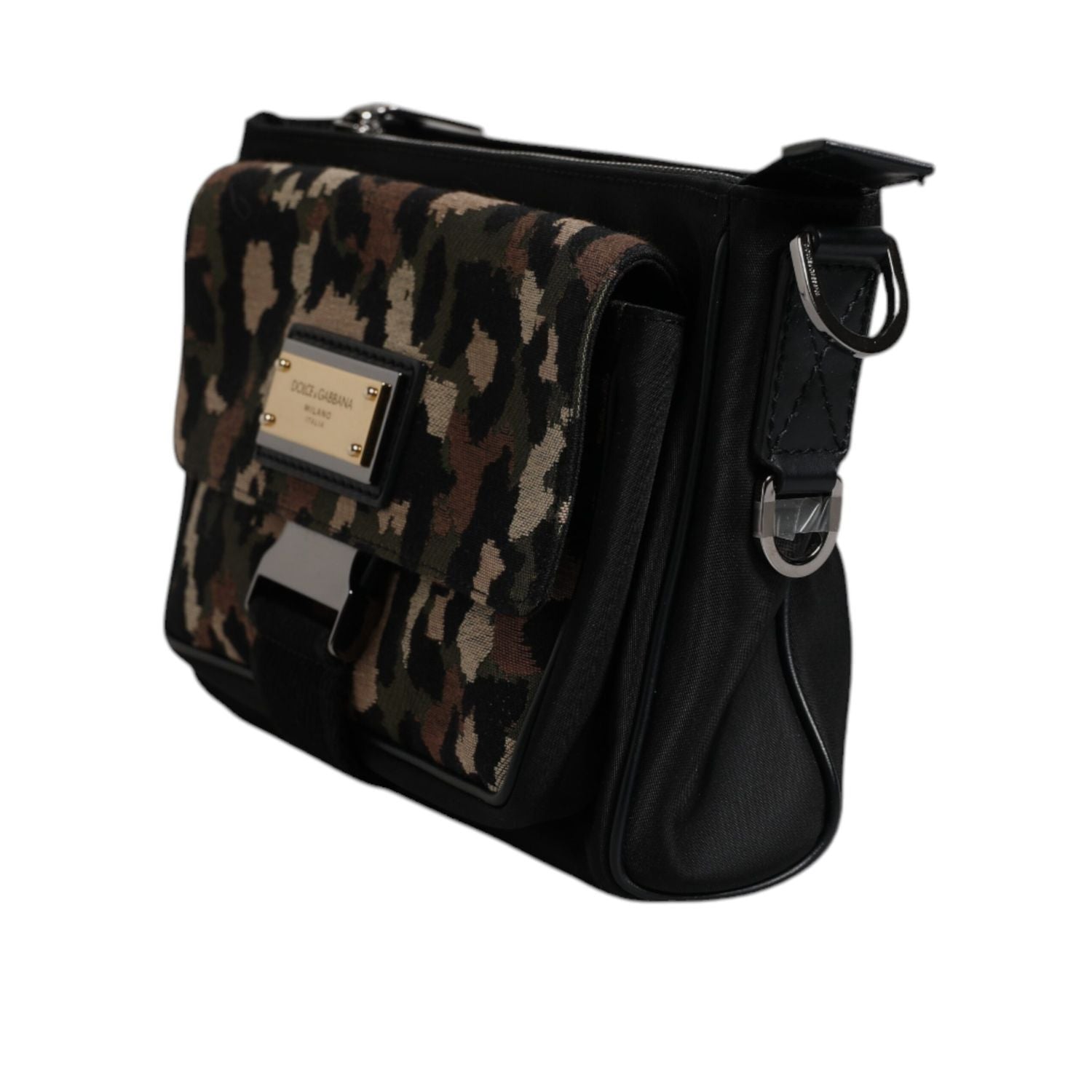 Dolce & Gabbana Multicolor Leopard Jacquard Crossbody Bag