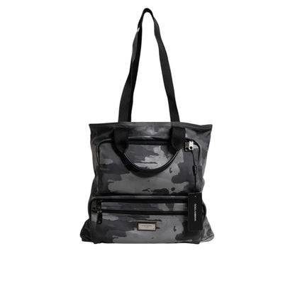Dolce & Gabbana Black Camouflage Shoulder Strap Logo Plaque Bag