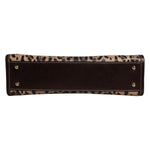 Dolce & Gabbana Brown Leopard Leather Shoulder Strap Tote Bag