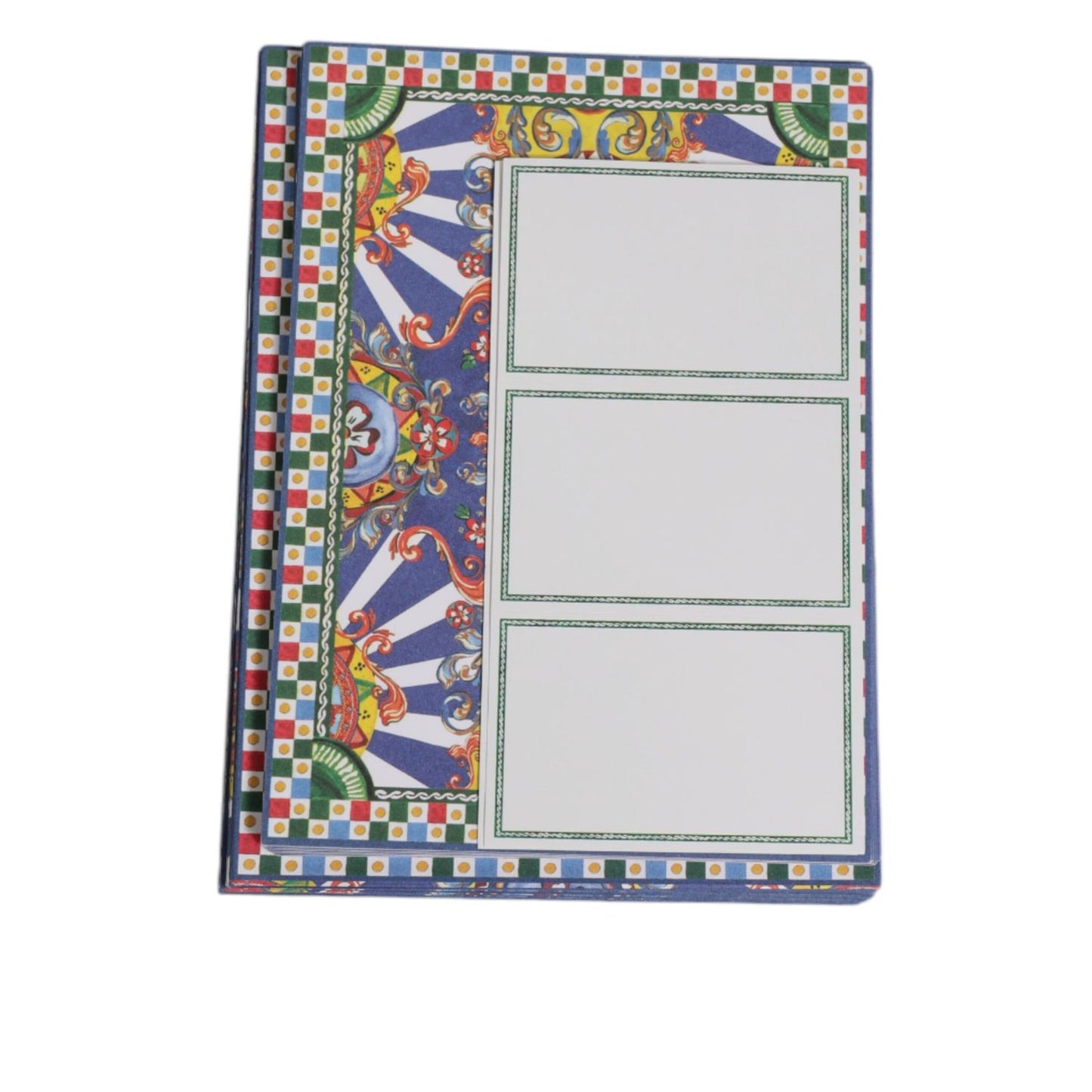 Dolce & Gabbana Multicolor Carretto Siciliano Envelope Post Card Holder