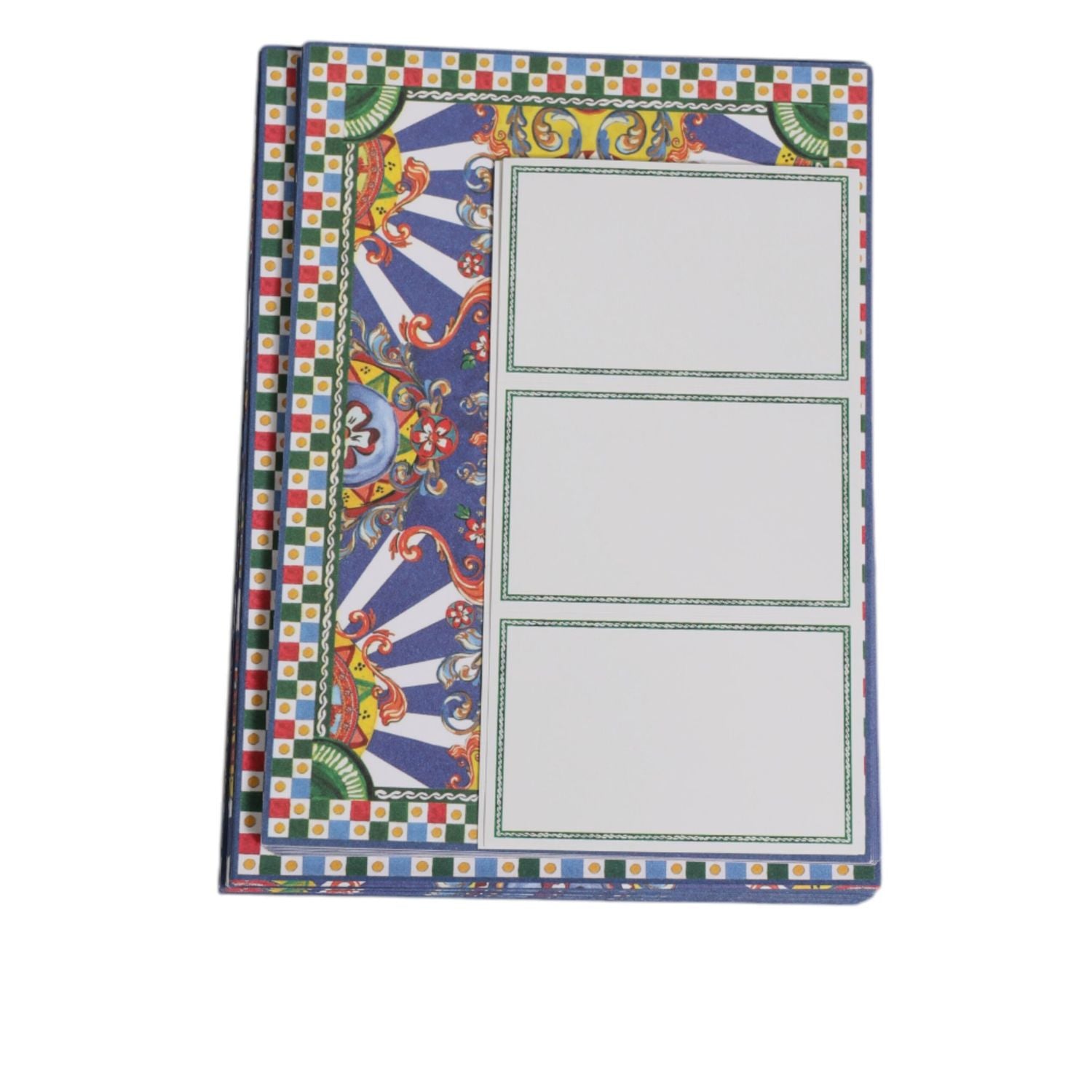 Dolce & Gabbana Multicolor Carretto Siciliano Envelope Post Card Holder
