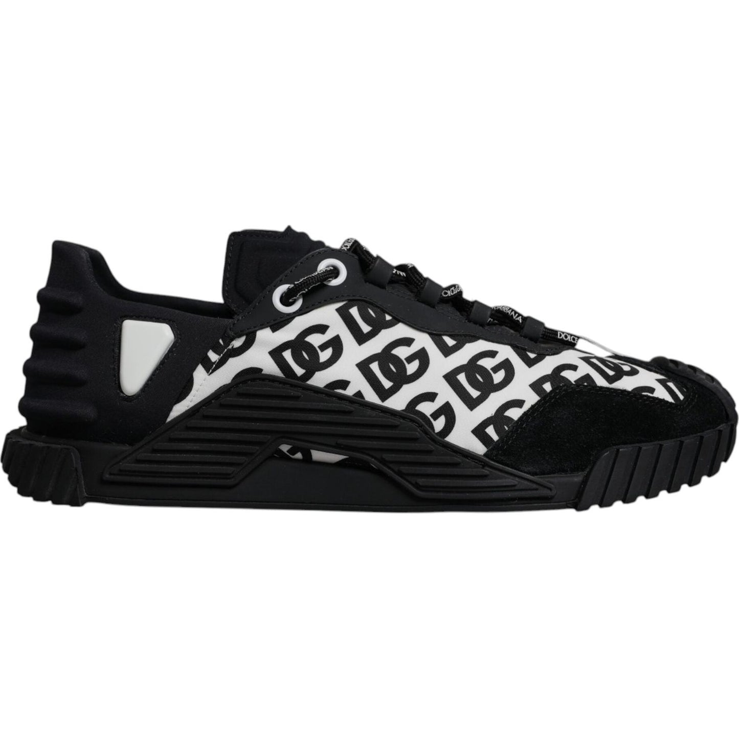 Dolce & Gabbana Black Logo Lace Up Low Top NS1 Sneakers Shoes