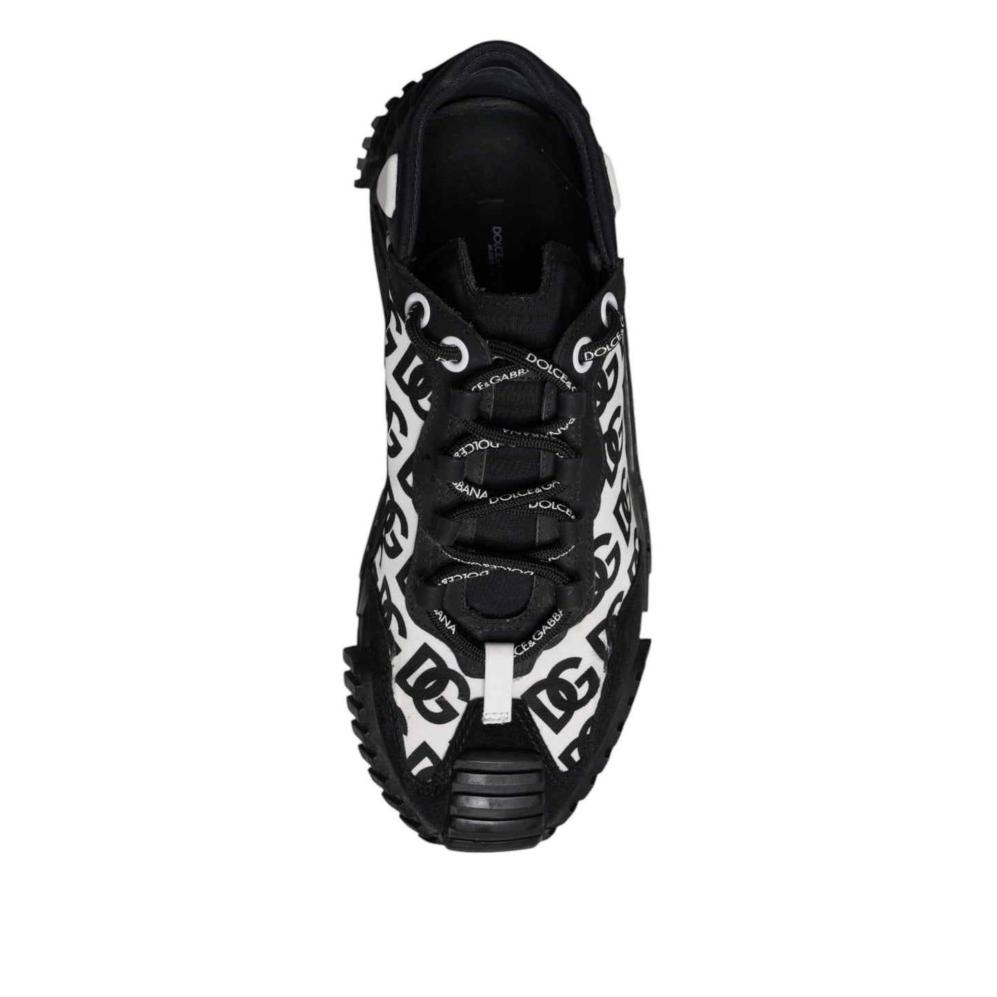 Dolce & Gabbana Black Logo Lace Up Low Top NS1 Sneakers Shoes