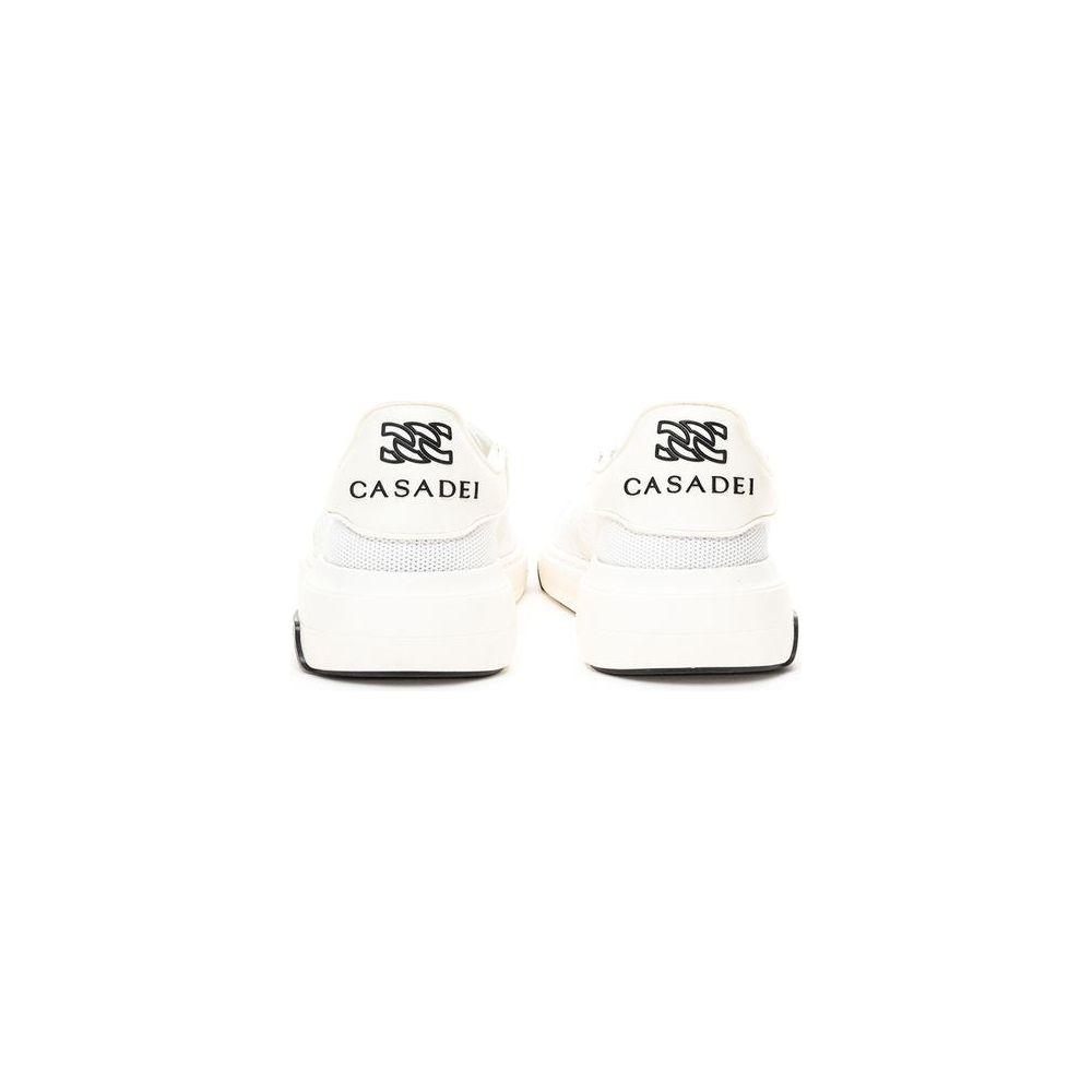 Casadei Elegant White Leather Sneakers