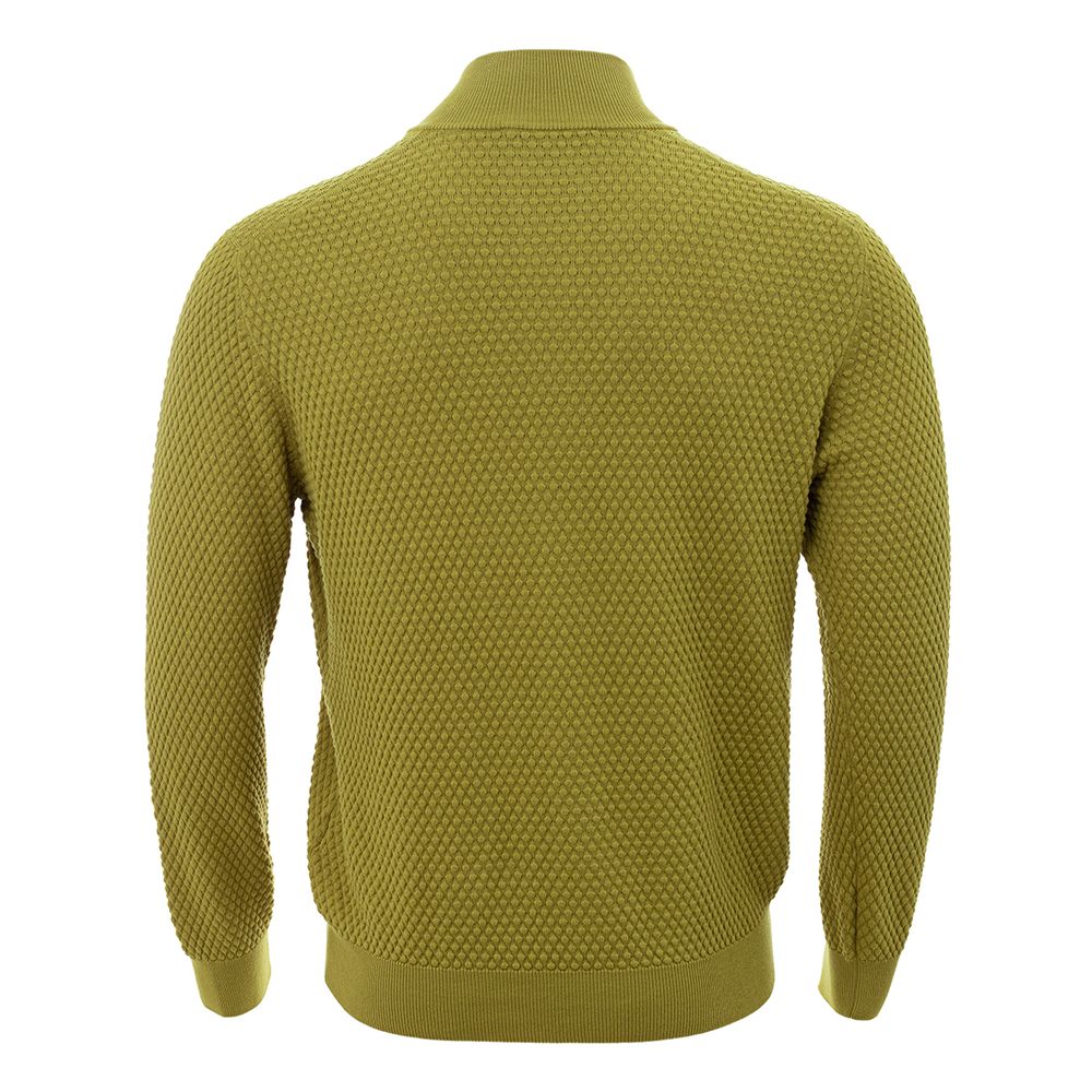 Gran Sasso Yellow Cotton Cardigan