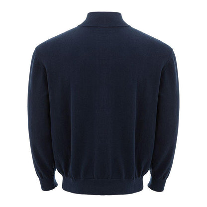 Armani Exchange Blue Cotton Sweater