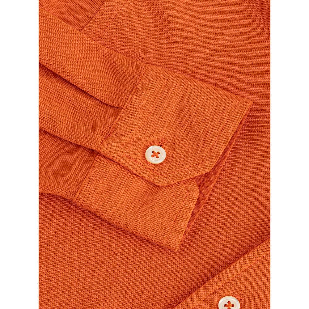 Gran Sasso Orange Cotton Polo Shirt