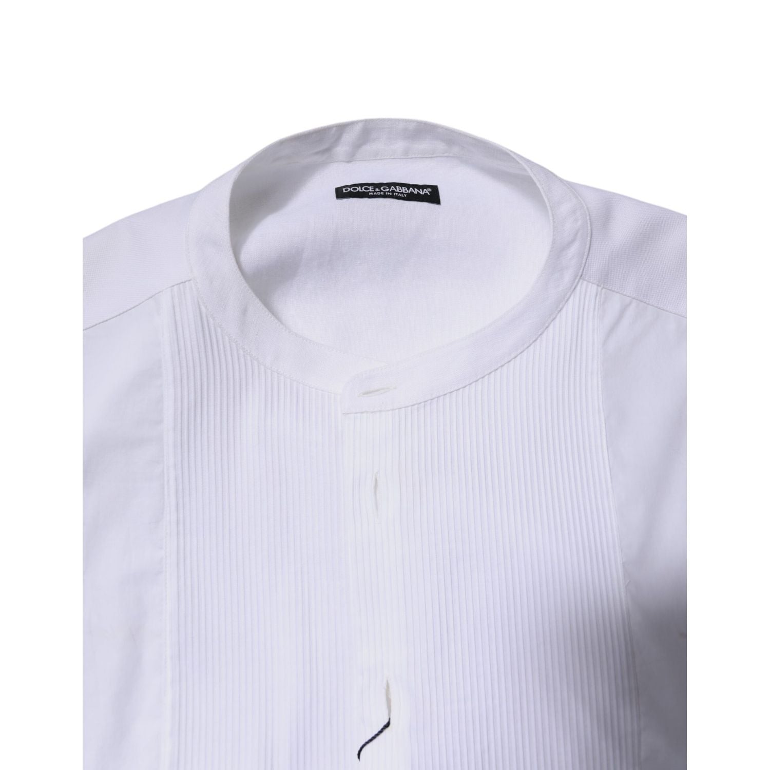 Dolce & Gabbana White Cotton Button Down Long Sleeves Shirt