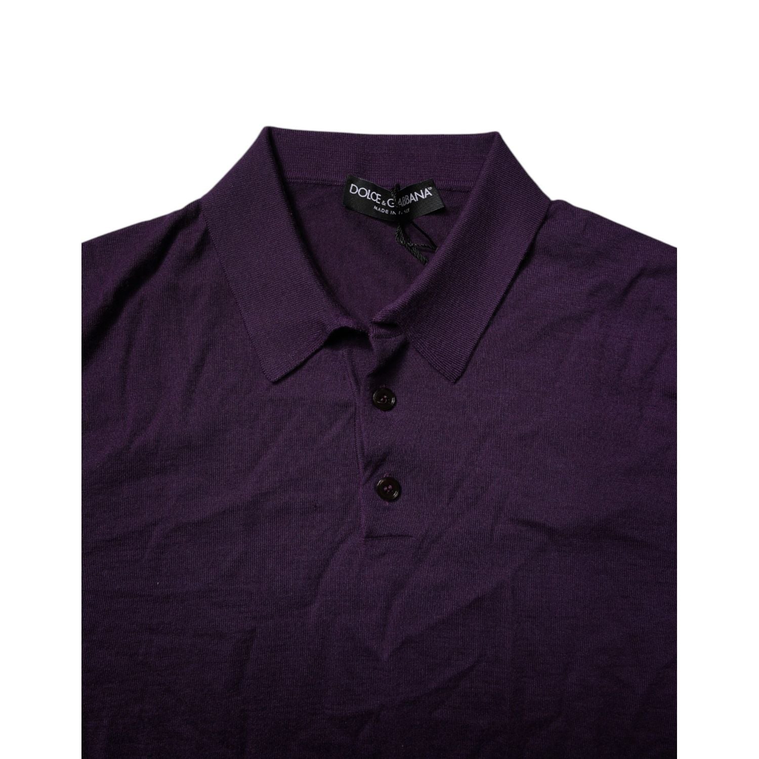 Dolce & Gabbana Violet Cashmere Collared Polo T-shirt