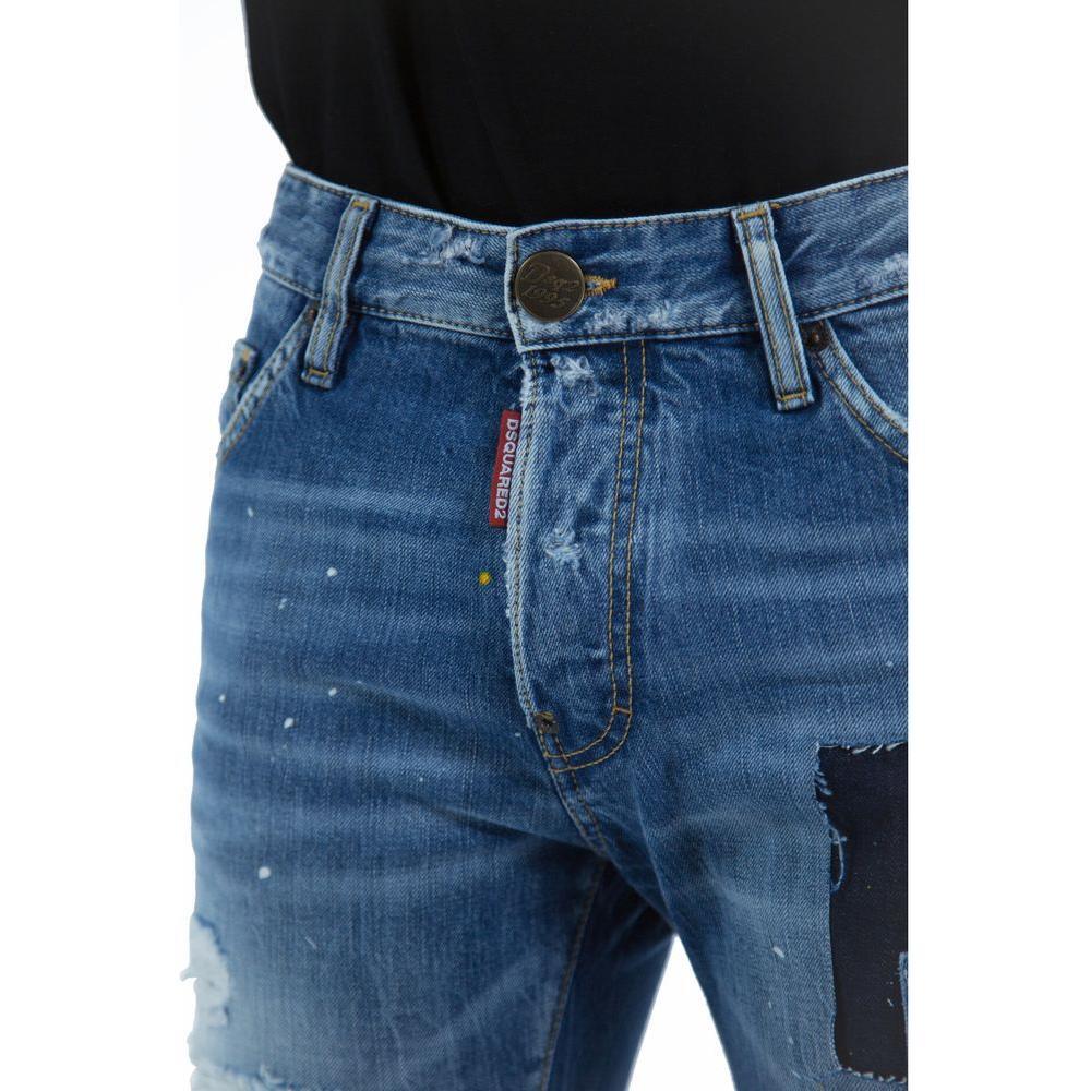 Dsquared² Blue Cotton Men's Slim-Fit Jean